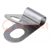Fixing clamp; for shielded cables; ØBundle : 3mm; A: 17.2mm