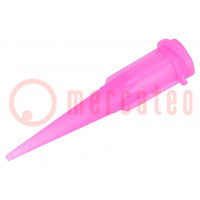 Needle: plastic; 1.25"; Size: 20; straight,conical; 0.58mm