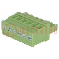 Pluggable terminal block; 5.08mm; ways: 6; angled 90°; plug; green