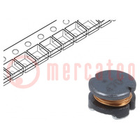 Inductor: wire; SMD; 47uH; 520mA; ±10%; Q: 20; Ø: 5.8mm; H: 3.9mm; 550mΩ