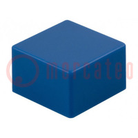 Button; push-in; 5.5mm; -25÷70°C; square; blue; 9x9mm