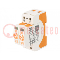 Surge arrestor; Type 2; Poles: 2; 20kA; 280VAC; -40÷80°C; IP20