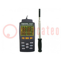 Thermo-anemometer; LCD; Bereik snelheidsmeting: 0÷25m/s; ±3,5%