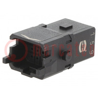 Connector: HDC; contact insert; male; Han® 1A; PIN: 12; size 1A
