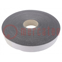 Tape: afdichting; W: 40mm; L: 30m; Thk: 2mm; grijs; rubber hotmelt