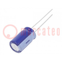 Kondenzátor: elektrolit; THT; 220uF; 63VDC; Ø10x16mm; ±20%; 2000h