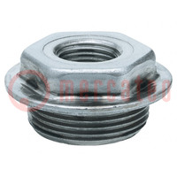 Plug with connection; Mat: steel; Ext.thread: G 1 1/4"
