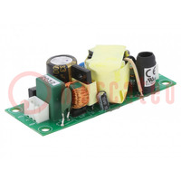 Power supply: switched-mode; open; 25W; 90÷264VAC; 15VDC; 1.67A