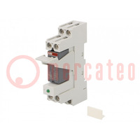 Relay: interface; DPDT; Ucoil: 24VAC; for DIN rail mounting
