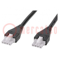 Cable; Mini-Fit Jr; female; PIN: 4; Len: 2m; 6A; Insulation: PVC