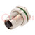 Connector: M5; socket; female; THT; PIN: 4; IP67; 60V; 1A