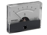 ANALOGE PANEELMETER VOOR DC STROOMMETINGEN 10A DC / 60 x 47mm