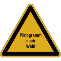Protect, Abriebfeste Schilder ,mit individuellem Symbol, Form: Dreieck, SL: 10cm