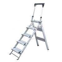 Munk 53105 Aluminium-Klapp-Treppe, 5 Stufen, Arbeitsh. 3,1 m
