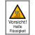 Warn-Kombischild Vorsicht! Heiße Flüssigkeit, Alu geprägt, 13,10x18,50 cm DIN EN ISO 7010 W017 + Zusatztext ASR A1.3 W017 + Zusatztext