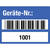 SafetyMarking Etik. Geräte-Nr. Barcode und 1001 - 2000 4 x 3 cm Dokumentenf. Version: 02 - blau