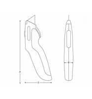 Bahco Sicherheits-Cuttermesser mit automatisch einfahrbarer Klinge 163 mm