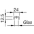 Skizze zu IAM DESIGN Befestigung SPEEDY RAIL f. Nutrohr,Glasstärke 16,76mm,Kunststoff/EPDM