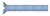 Schraubengrafik - Gewindeschrauben Senkkopf DIN 963 Stahl verzinkt Blau chromatiert