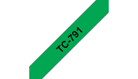 TC-Schriftbandkassetten TC-791, schwarz auf grün