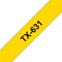 TX-Schriftbandkassetten TX-631, schwarz auf gelb