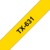 TX-Schriftbandkassetten TX-631, schwarz auf gelb