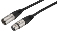 Monacor MECN-100/SW Audio-Kabel 1 m XLR (3-pin) Schwarz
