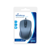 MediaRange MROS201 ratón Ambidextro USB tipo A Óptico 1000 DPI