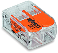 Wago 221-412 wire connector Cage Clamp Orange, Transparent