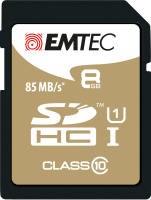 Emtec ECMSD8GHC10GP mémoire flash 8 Go SDHC Classe 10
