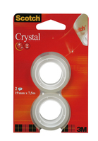 Scotch Crystal Clear Tape - Navullingen - 19 mm x 7.5 m - 2 Rollen/Kaart