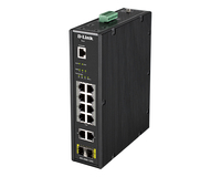 D-Link DIS-200G-12PS hálózati kapcsoló Vezérelt L2 Gigabit Ethernet (10/100/1000) Ethernet-áramellátás (PoE) támogatása Fekete