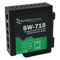 Brainboxes SW-715 network switch Unmanaged Gigabit Ethernet (10/100/1000) Black, Green