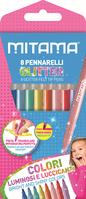 Mitama Pennarelli Glitter pz. 8 marcatore Medio Multicolore 8 pezzo(i)