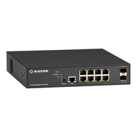 Black Box LPB3010A netwerk-switch Managed L2+ Gigabit Ethernet (10/100/1000) Power over Ethernet (PoE) Zwart
