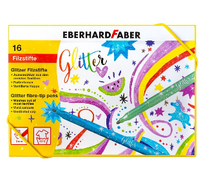 Eberhard Faber Fasermaler Glitter viltstift Zwart, Blauw, Goud, Groen, Oranje, Roze, Rood, Geel 1 stuk(s)