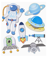 HobbyFun 3D Stickers XXL Space travel Aufkleber für Kinder