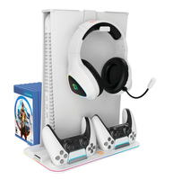 Canyon CS-5, PS5 Charger stand, with RGB light, 315*185*28mm, with 23CM+0.5cm cable, 47510g, White