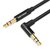 Vention 3.5mm Male to 90°Male Audio Cable 0.5M Black Metal Type