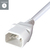 connektgear 2m 4 Way Power Extension Block C14 Plug to 4 x UK Sockets - White
