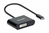 Manhattan USB-C auf DVI-Konverter mit Power Delivery-Ladeport, 1920x1200@60Hz-Auflösung, Power Delivery-Port (PD) mit bis zu 60 W (3 A/20 V), schwarz