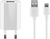 Goobay USB-C Charger Set, 5 W, power unit with USB-C cable, 1 m, white