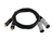 Omnitronic 3022522D cable de audio 3 m 2 x XLR (3-pin) 2 x RCA Negro