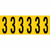 Brady 1550-3 self-adhesive label Rectangle Permanent Black, Yellow 6 pc(s)