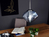 LED Pendelleuchte mit Relief Rauchglas Lampenschirm, Blau Ø 26cm