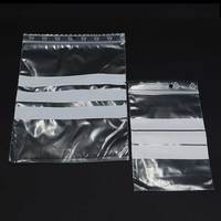 Bolsas de plástico con cierre zip hermético - Aptas para uso alimentario - Con Franjas Escritura - 250 X 350 mm, 12 Cajas