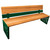 Venice Wood and Steel Seat - (209412) Venice Seat 1800mm - Wood and Steel Backrest - Light Oak - RAL 6005 - Moss Green