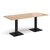 Brescia rectangular dining table with flat square black bases 1800mm x 800mm - b