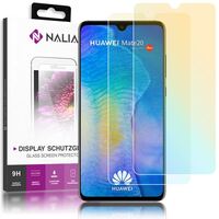 NALIA (2-Pack) Screen Protector compatible with Huawei Mate20, 9H Full-Cover Tempered Glass Protective Display Film, Durable Saver Smart-Phone LCD Protection Foil Shatter-Proof ...