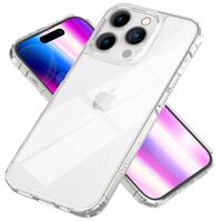 NALIA Crystal Clear Cover compatible with iPhone 14 Pro Case, Transparent Anti-Scratch Anti-Yellow Anti-Fingerprint See Through Protector, Shockproof Translucent Hard Back & Rei...